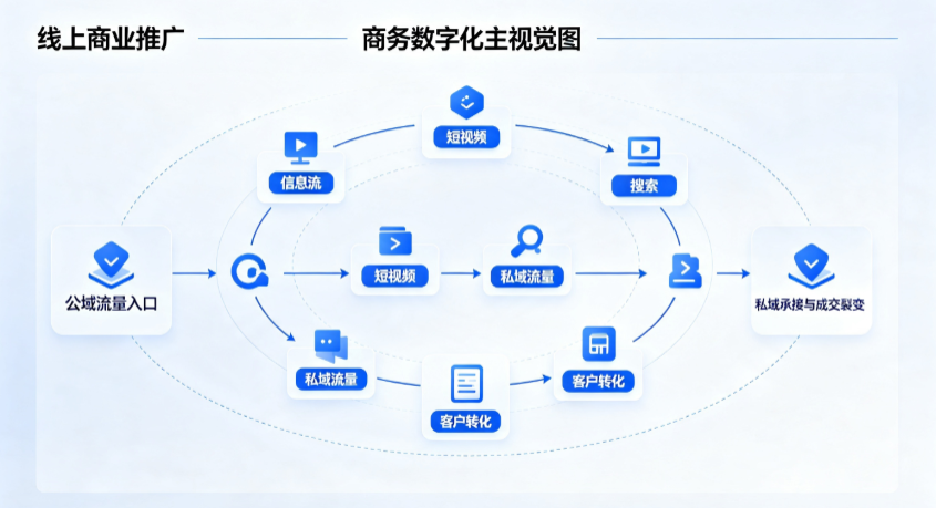 黄山区线上商业推广怎么做？全域流量闭环搭建与低成本转化实战指南